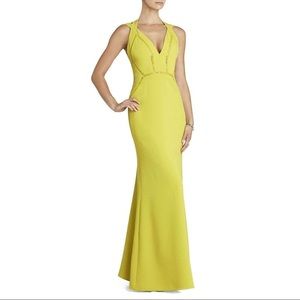 BCBG Penelopey long yellow dress